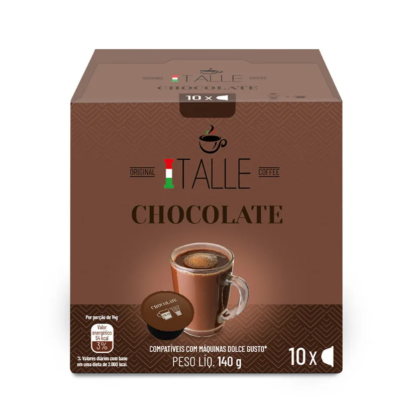 Cápsula de Chocolate Italle 140g com 10 Unidades