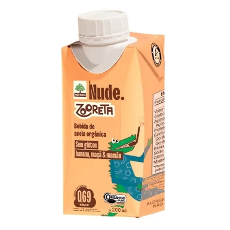 Leite Vegetal de Aveia Orgânico Zooreta Vitamina Nude 200ml