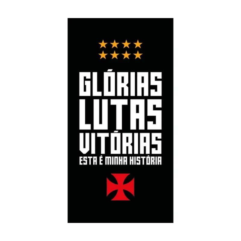 Toalha de Praia e Piscina KazzaVip Felpa 60% Algodão e 40% Poliéster Estampada Oficial Licenciada Vasco Glórias 70cmx140m Preto - Outros - Cama, Mesa E Banho