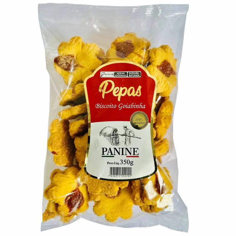 Biscoito Doce Goiabinha Pepas Panine 350g - Panine - Mercearia