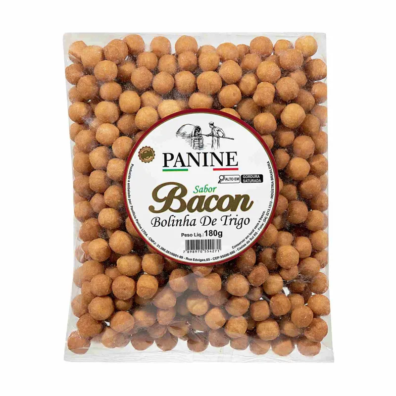Salgadinho Bolinha de Trigo sabor Bacon Panine 180g - Panine