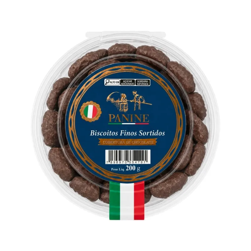 Biscoitos Finos Chocolate Sortidos Panine 200g