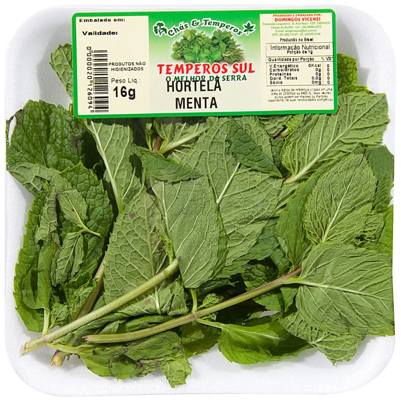 Hortelã Menta fresca Temperos Sul 16g - Temperos Sul - Hortifruti