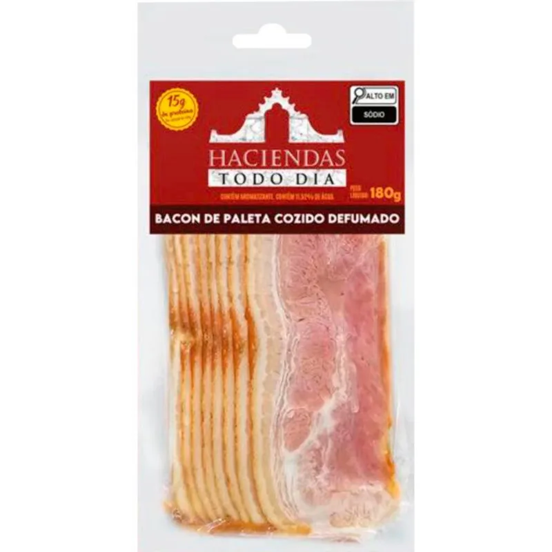 Bacon de Paleta Haciendas Defumado Fatiado 180g