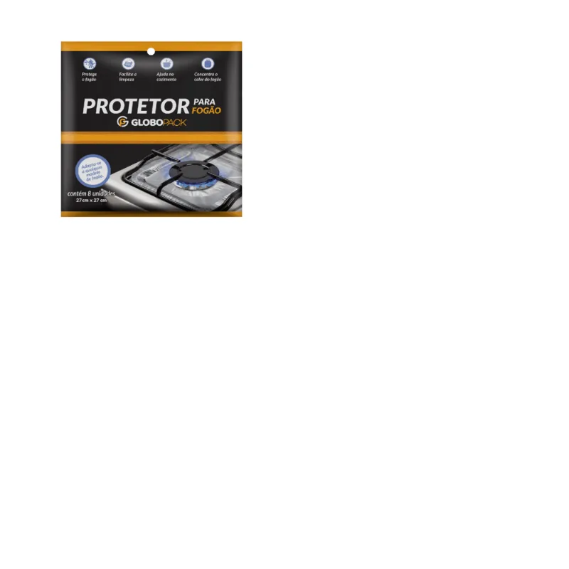 Protetor Forra Fogao 8 Un PROTETOR FORRA FOGAO 8UN 27CMX27CM
