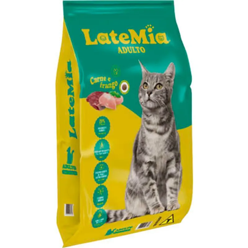 Alimento para Gatos Latemia Carne e Frango 900g