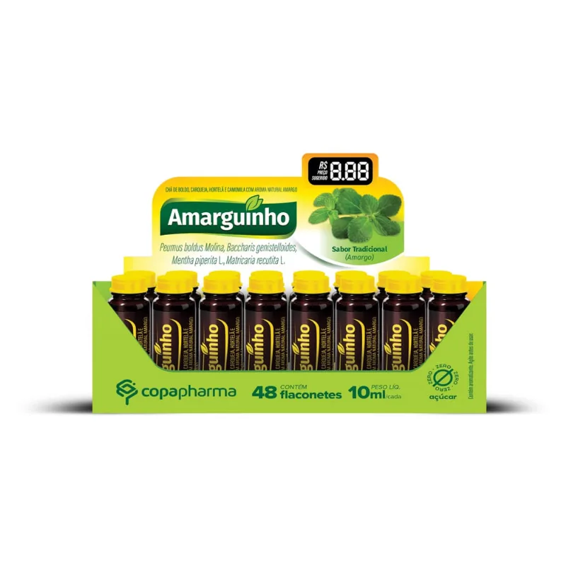 Amarguinho Cha Misto Boldo Hortelã Camomila Display 48x10ml