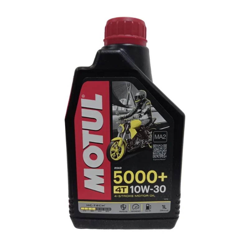 Óleo Lubrificante Do Motor Motul 5000+ 10w30 4t Semissintético Para Motos Até 660cc 1l