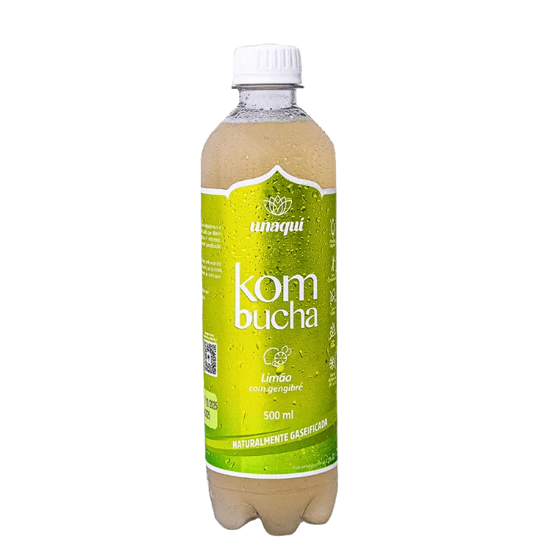 Kombucha Unaqui Limao Gengibre 500ml