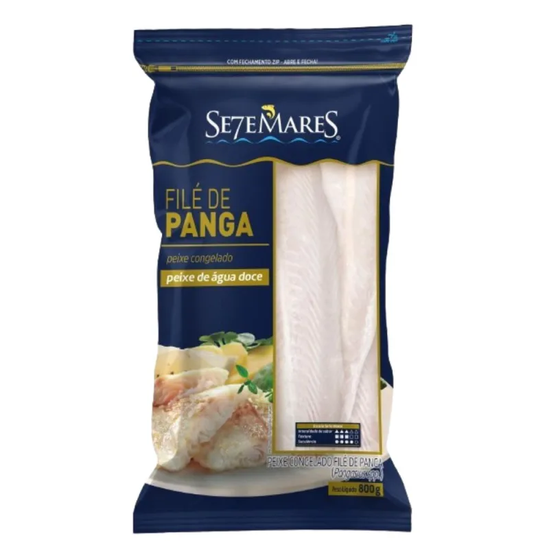 Filé de Peixe Panga Se7emares Congelado 500g - Se7Emares - Peixaria