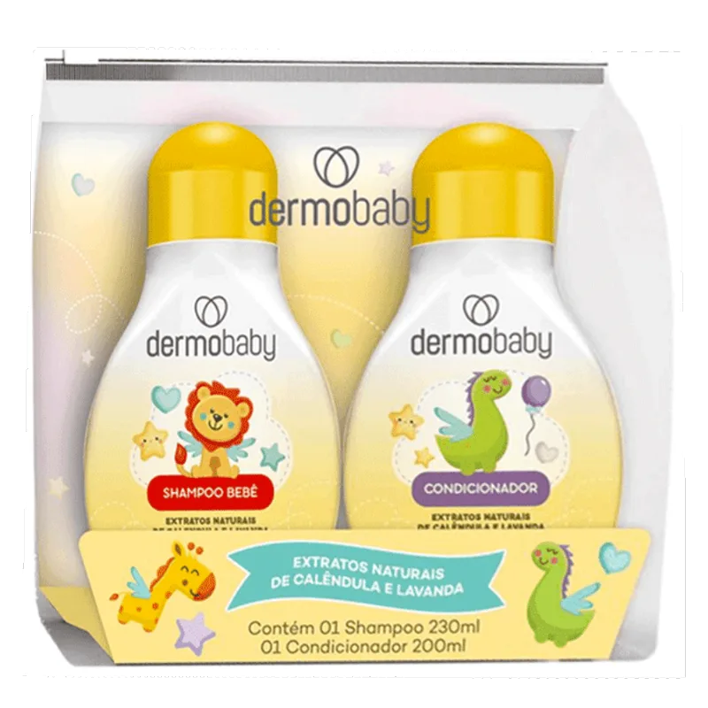 Kit Dermobaby Shampoo 230ml + Condicionador 200ml + Necessaire
