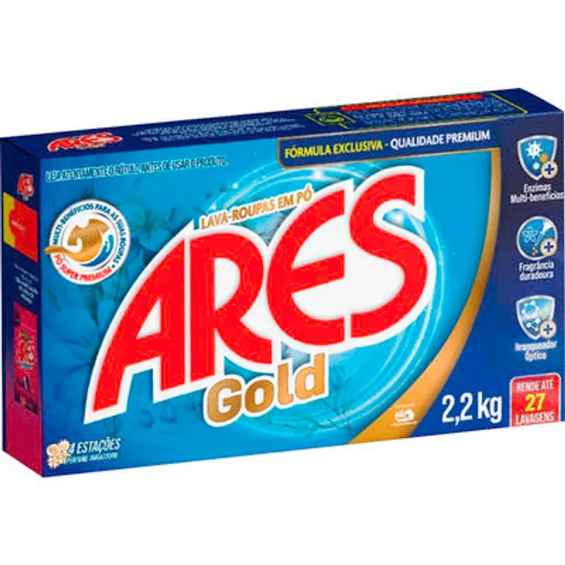 Lava Roupas em Pó Ares Gold 2,2kg