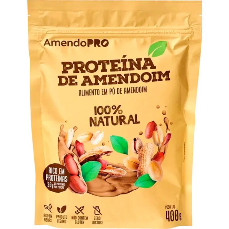 Proteína de Amendoim Amendopro 100% Natural 400g