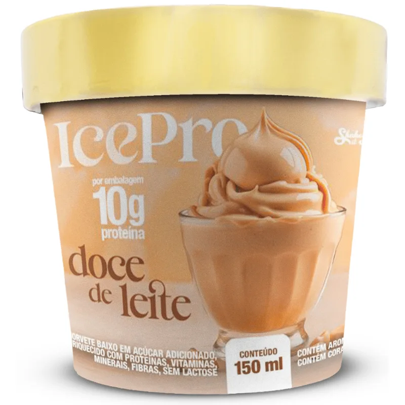 Sorvete Proteico Doce de Leite Sem Lactose IcePro 150ml