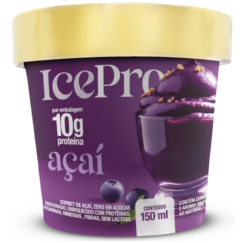 Sorvete Proteico Açaí Sem Lactose IcePro 150ml