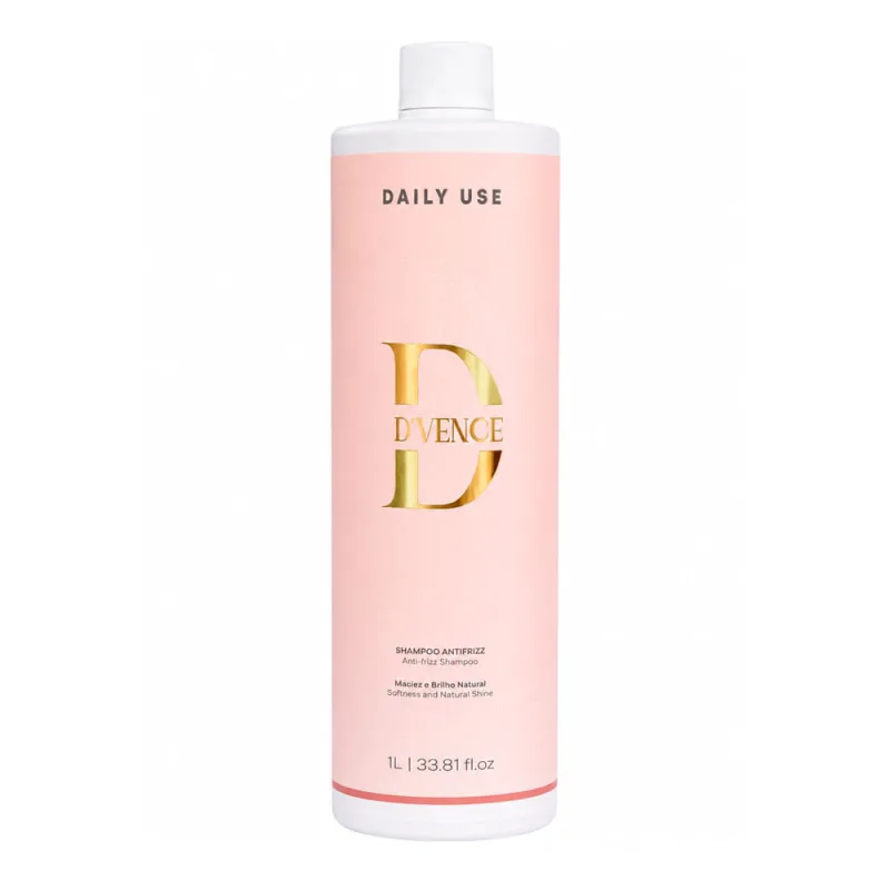 D'Vence Daily Use Antifrizz - Shampoo 1000ml - DVENCE - Higiene E Cuidados Pessoais