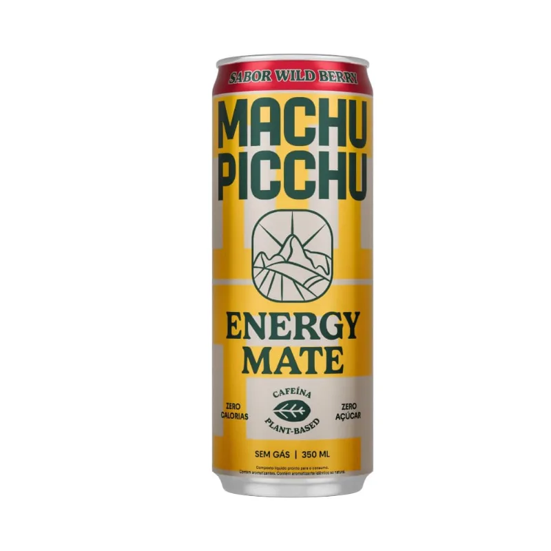 Energético Orgânico Wild Berry Sem Açúcar Machu Picchu 350ml