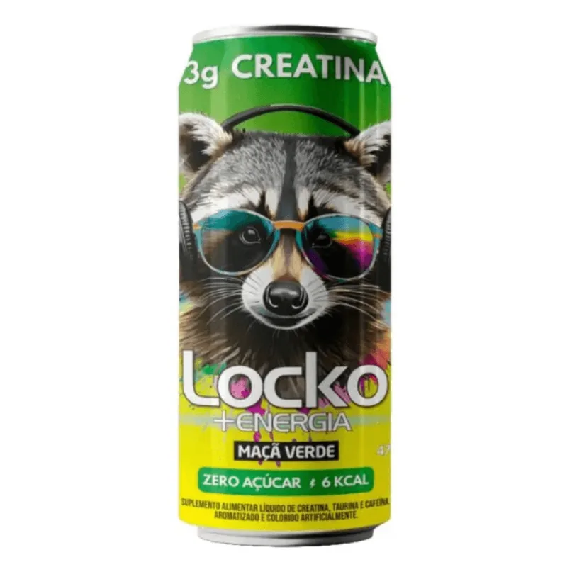 Energético Power Drink Locko Maçã Verde 473ml