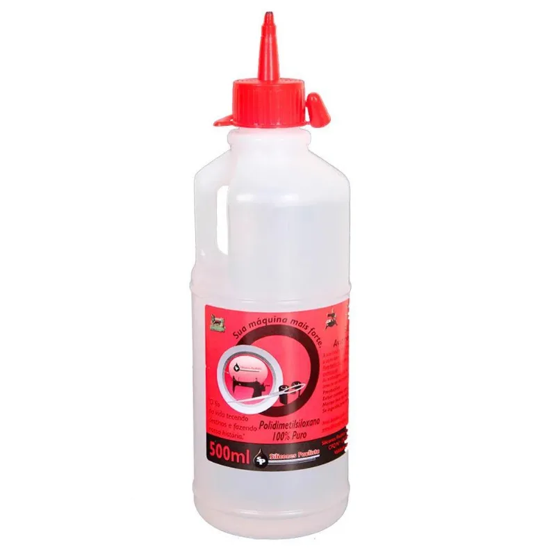 Silicone Líquido Pra Aviamentos Lubrifica Linhas E Fio 500ml