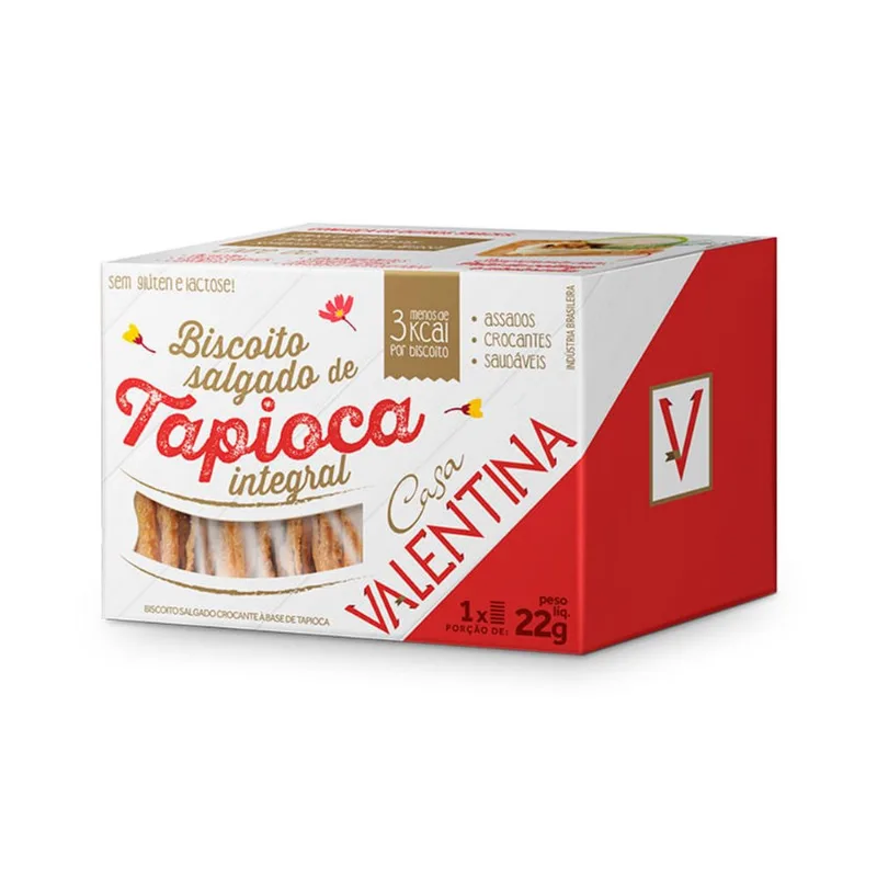 Biscoito de Tapioca Integral Casa Valentina 22g