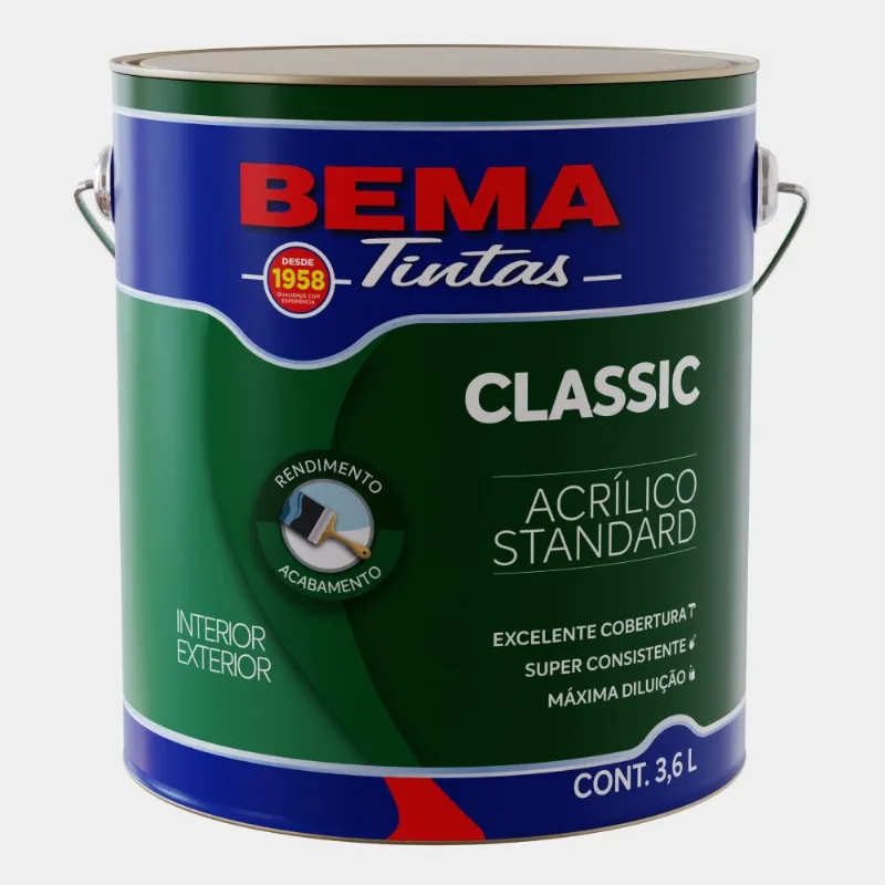 Tinta Standard Acrílica Fosco Classic Branco 3,6L Bema