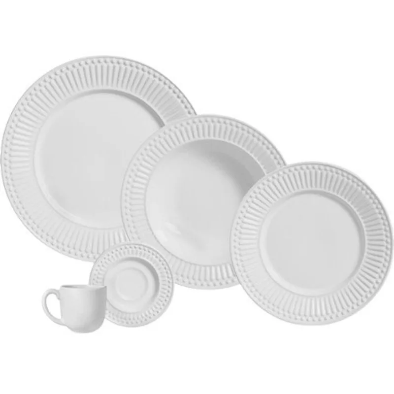 Jogo De Jantar Porto Brasil 20 Peças Roma Branco 61089