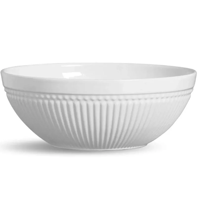 Tigela Roma 2,5L 25cm Branco Cerâmica Esmaltada Porto Brasil Branco