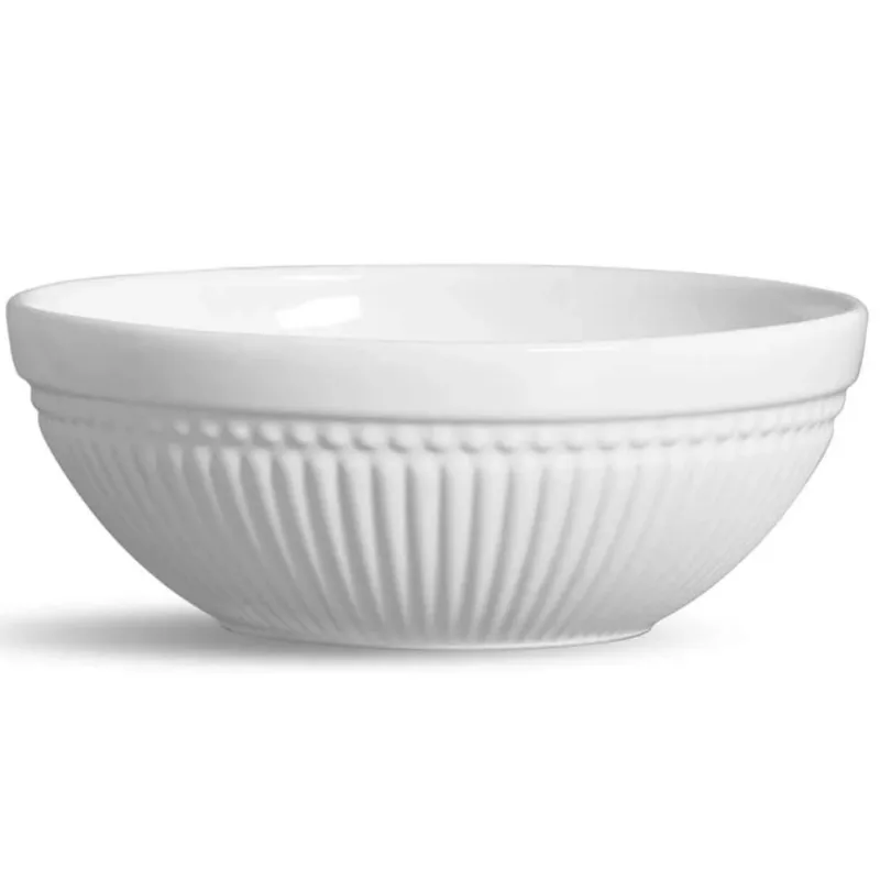 Tigela Cerâmica Branca Esmaltada Roma Porto Brasil 1,5 litro Branco