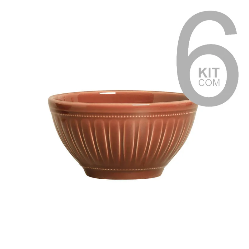 Jogo 6 Bowls Daisy Cantaloupe - Porto Brasil