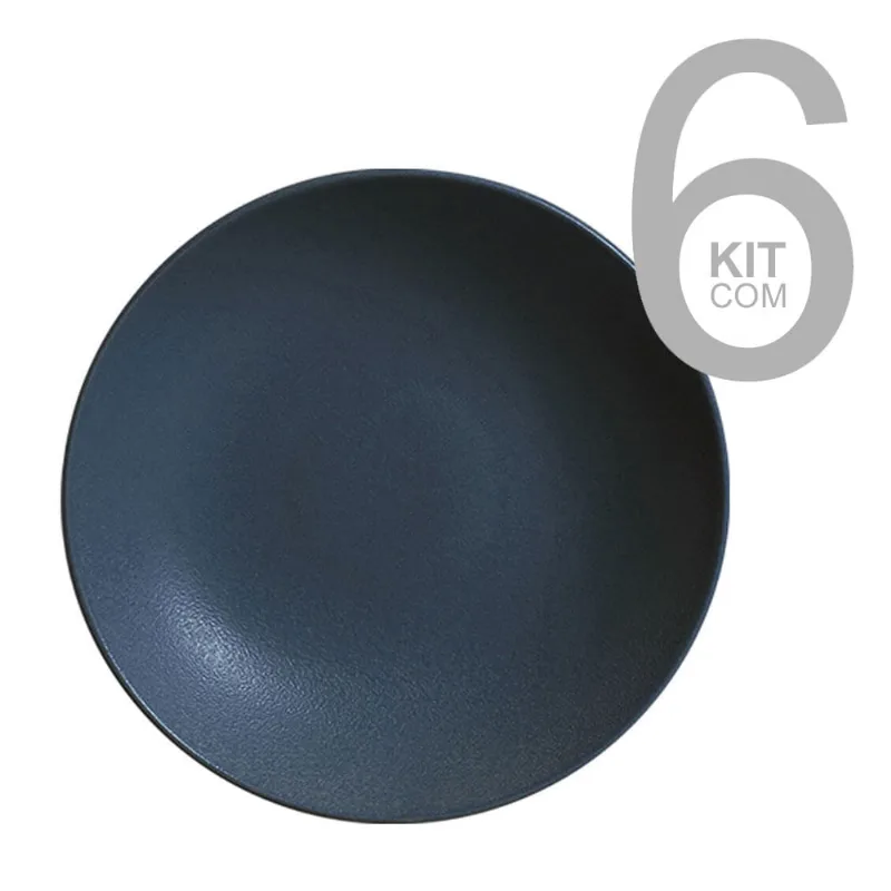 Jogo 6 Pratos Fundos Coup Stoneware Boreal - Porto Brasil
