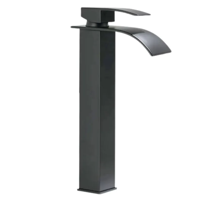Monocomando para Banheiro Mesa Bica Alta Preto Cascata Sofie - IMPERATRIZ - Banheiros