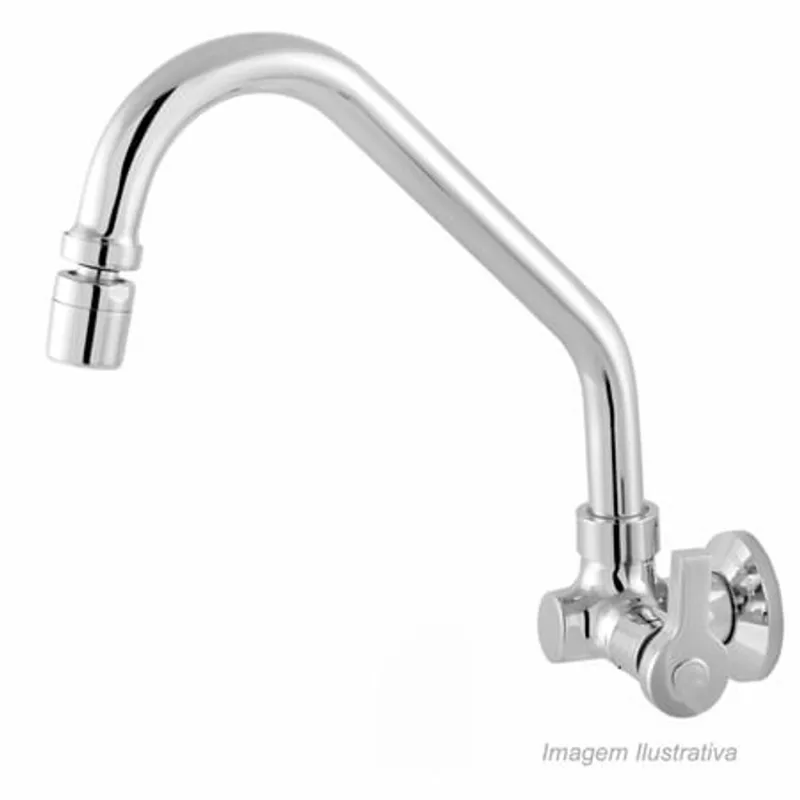 Torneira Para Cozinha Parede Bica Movel C55 Cristal Reto 1/4 Imperatriz Cromado - 1466