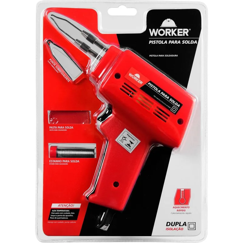 Pistola Solda 50 Watts 220V Profissional Worker - Worker - Ferramentas