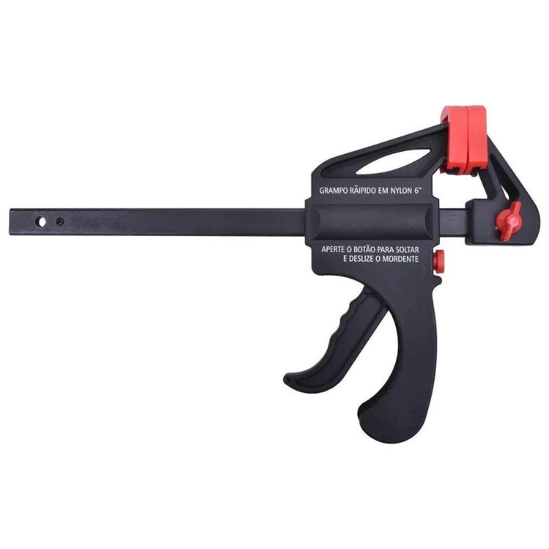 Grampo De Aperto Rápido 6" 152mm Nylon Com Fixação Segura Worker