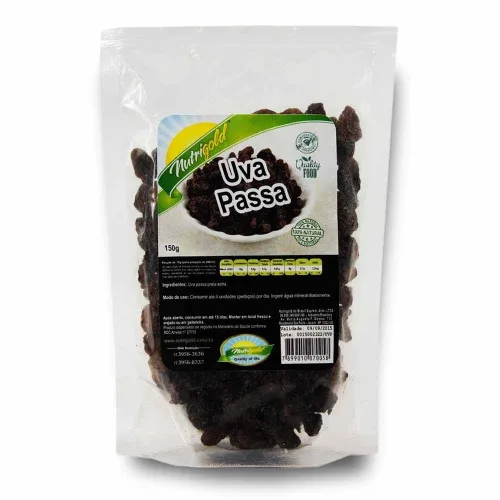 Uva Passa Preta 150g Nutrigold - NUTRIGOLD - Mercearia
