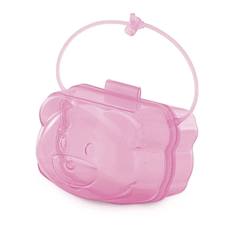 Porta Chupeta Urso Translúcida Adoleta Rosa 0865/96