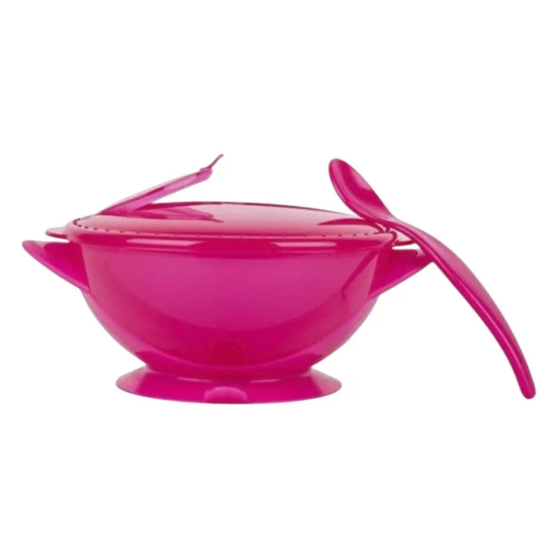 Tigela Nuby Com Ventosa E Colher Easy Go Rosa (MP)