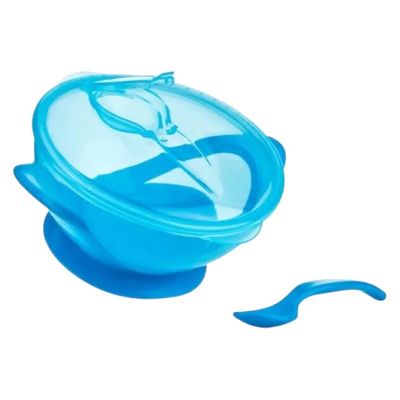 Tigela Nuby Com Ventosa E Colher Easy Go Azul (MP)