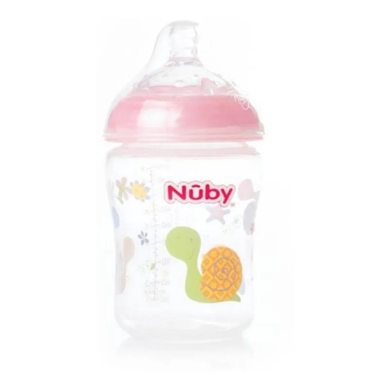 Mamadeira Anticólica Bebê Imita Seios Mãe Flex Nuby 270ML
