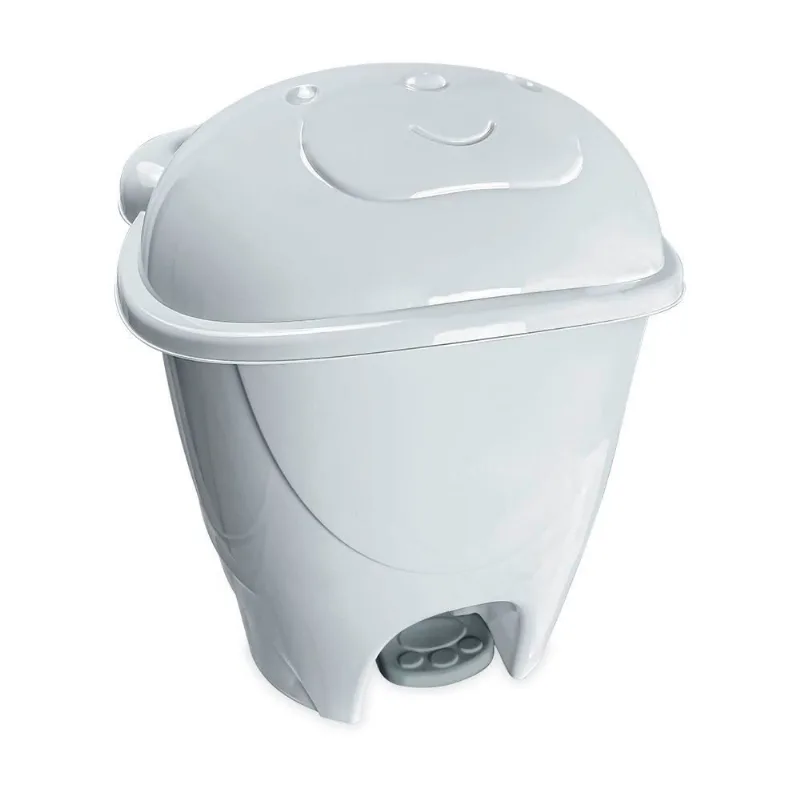 Lixeira Infantil Com Pedal Fofura 12 Litros - Cinza Granizo