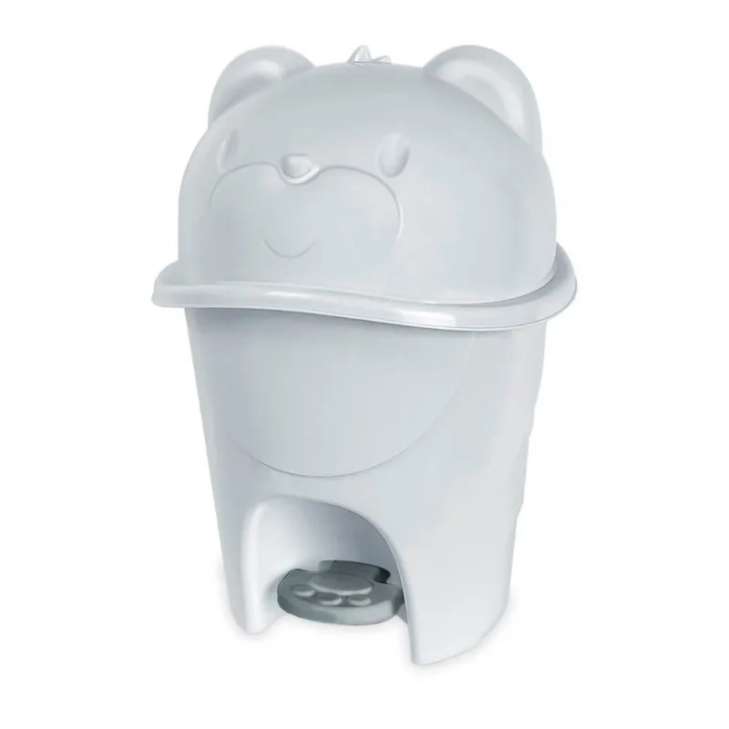 Lixeira Infantil 6,5 Litros com Pedal Fofura Havan Baby - Cinza Granizo