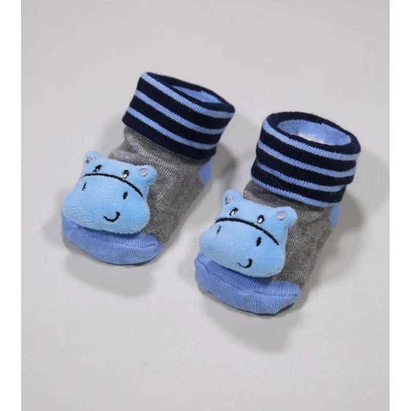 Pantufa Antiderrapante - 1451 Hipopótamo Azul