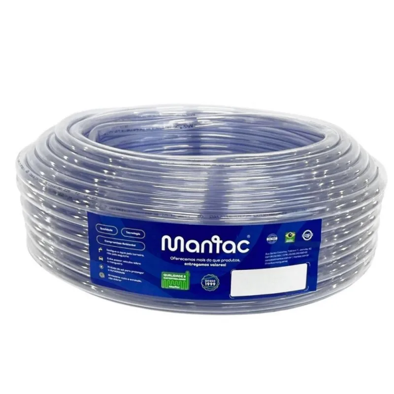Mangueira AS Cristal para Jardim 3/8" x 1mm Mantac - MANTAC - Bombas, Irrigação E Piscinas