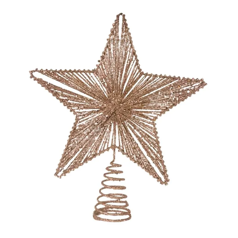 Topo De Árvore Cromus Estrela Champagne 30x35cm (MP)