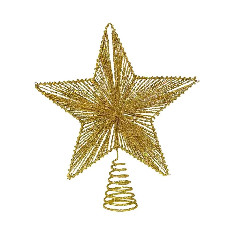 Topo De Árvore Cromus Estrela Ouro 30x35cm 8794 (MP)