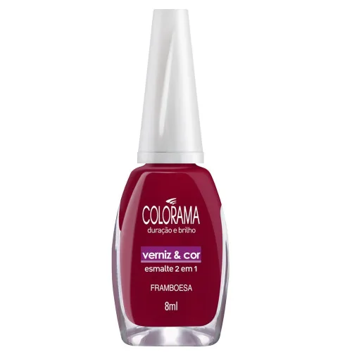Esmalte Cremoso Framboesa 8g Colorama - COLORAMA - Higiene E Beleza