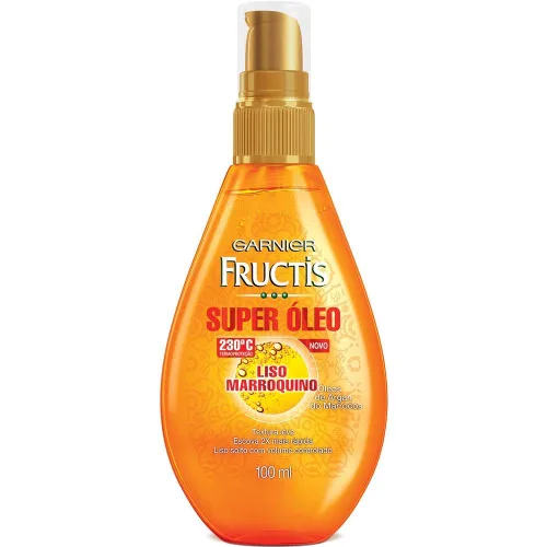 Super Óleo Garnier Fructis Liso Marroquino - GARNIER FRUCTIS - Higiene E Beleza