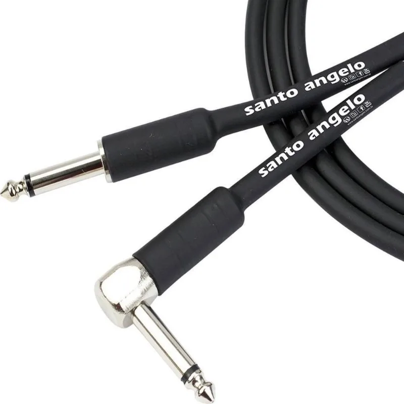 Cabo De Guitarra Angel 0,30mm Conector P10-p10 90º 10ft...