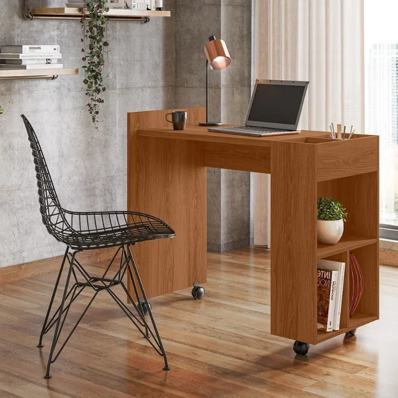 Mesa Escrivaninha Módulo 2 Office Alessa Lukaliam Móveis Jequitiba Jequitiba