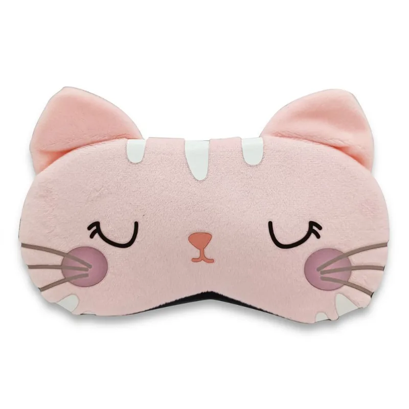 Máscara Para Dormir Gato Rosa Gel Térmico Reduz Olheiras